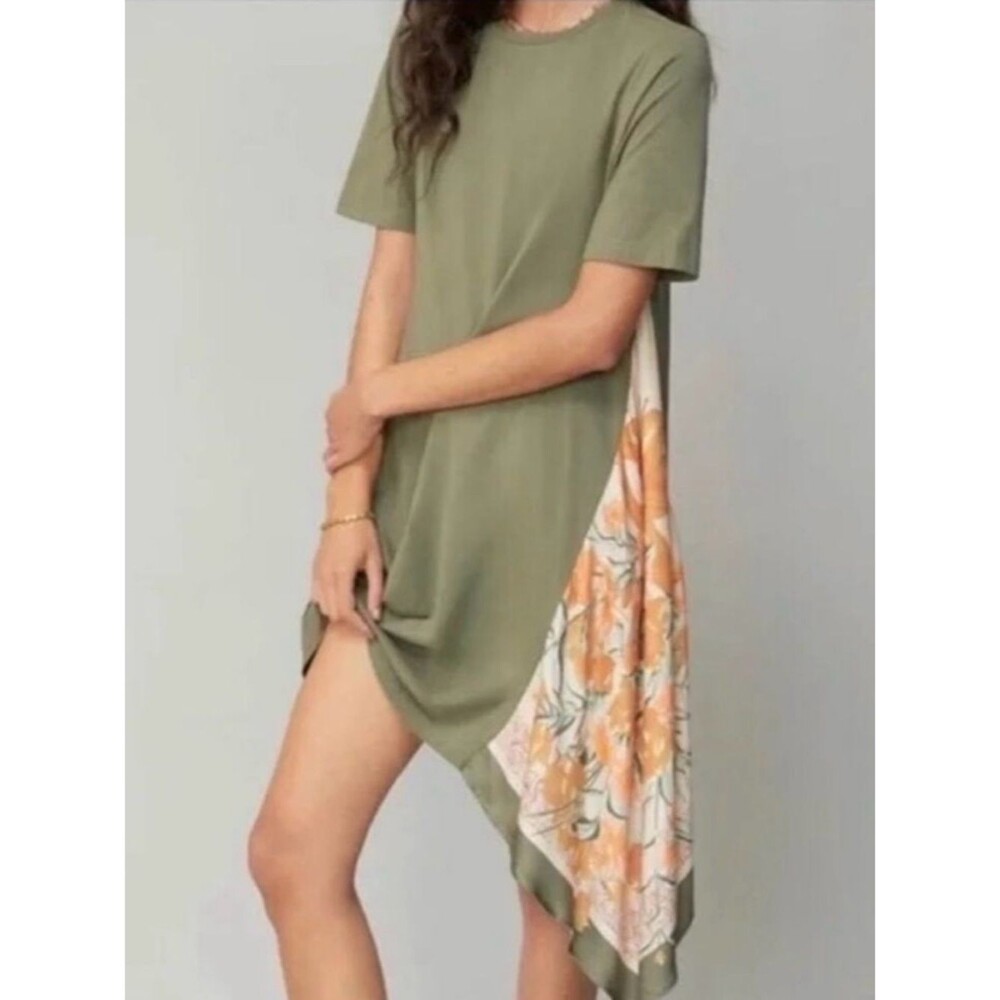 Anthropologie Tiny Saturday Sunday Guilia Contrast T Shirt Dress Womens Small